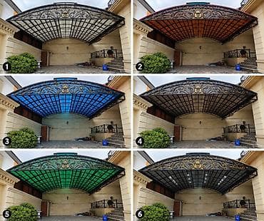 led blok: Dəmir konstruksiyalı dekorativ naves/avtotanqa örtüyü - Memarlıq — 1