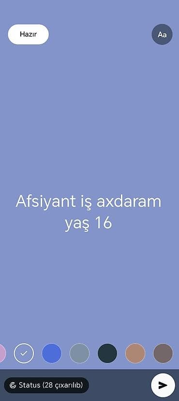 sumqayıt ofisiant iş elanları: Xidmət: Afsi­yant işi axtarıram - Yaş: 16 - Restoran Şadlıq sarayında — 1
