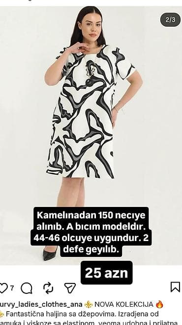 Digər qadın geyimləri: Qadın geyimləri paketi – hər biri 25 AZN 1) Qara midi don - Nergiz — 7
