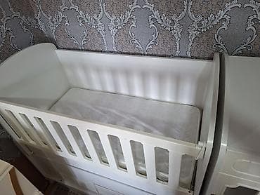 akustik panel: Oğlan və qız üçün, İşlənmiş, Dördbucaq, Beşik, Matras ilə, Yellənmə mexanizmsiz — 5