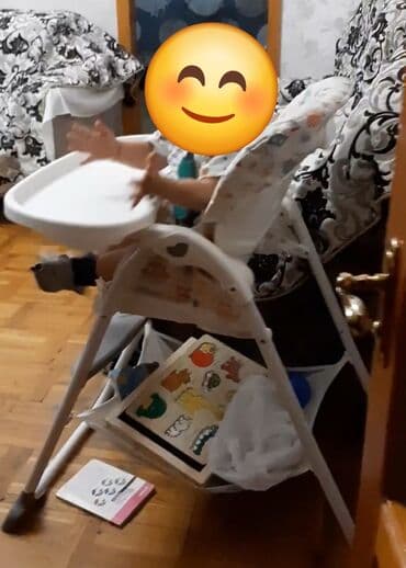 Uşaq yemək stulu - Rahat və təhlükəsiz konstruksiya: sabit metallik