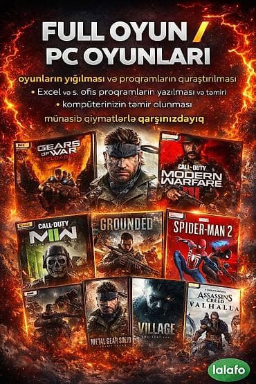 printer ustası: Xidmət: Kompüter proqramları, Office/Excel, antivirus və oyunların — 2