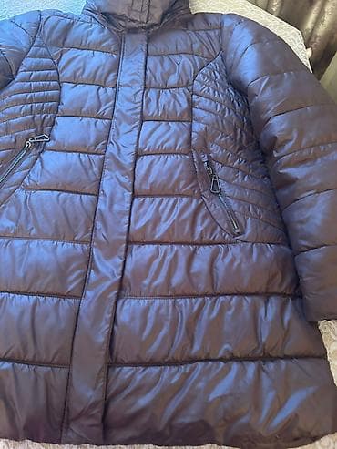 iç geyim: Qadın qış kurtkası – qəhvəyi rəng - Uzun, quilted (şaquli-üfüqi — 3