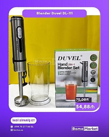 ucuz blender: Duvel DL-111 əl blenderi – 2‑də‑1 blender seti. Xüsusiyyətlər: - — 1