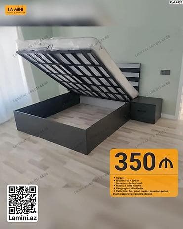 Məhsul: Açılan mexanizimli çarpayı Kod: 4420 - Ölçülər: 160 × 200