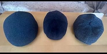 Kişi şlyapaları – 3 ədəd klassik model - Növlər: 1) Düz kasket