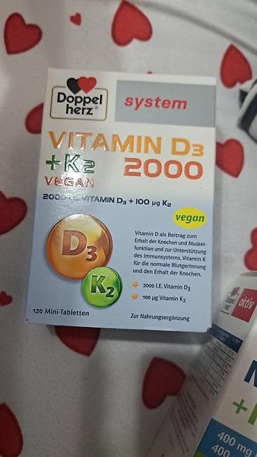 Doppelherz system Vitamin D3 + K2 2000 – vegan formula Məhsul