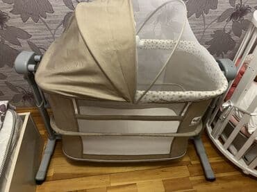 кровать с базой: Для девочки и мальчика, Четырехугольная, Колыбель, С матрасом, С механизмом качания — 2