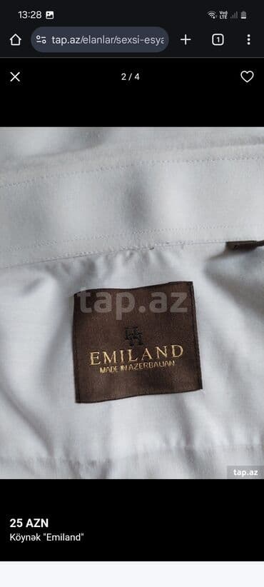 ucuz koynekler instagram: Köynək, Emiland, M, rəng - Mavi — 2