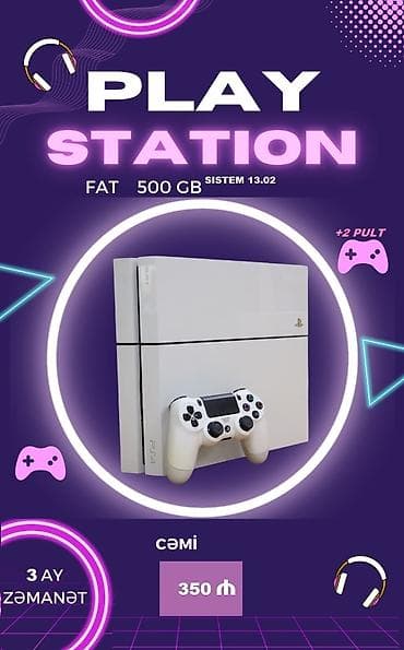 PlayStation 4 (PS4) – FAT modeli, 500 GB yaddaş - Rəng: ağ - Sistem
