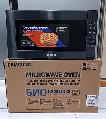 Микроволновки: Микроволновка Samsung, Отдельностоящая, С микроволнами, цвет - Черный, Новый — 1