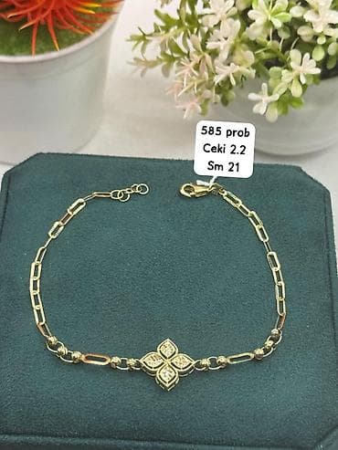 комплект: В комплекте: Колье, Желтое золото, 585 проба, 2 г — 4