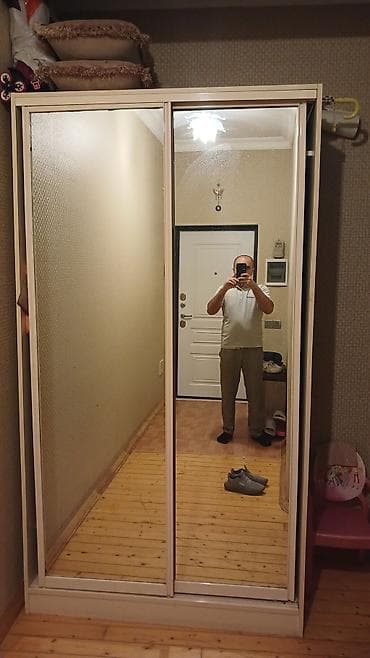 borular: Güzgülü şkaf - Ön hissə: 2 ədəd sürgülü qapı, tam boy güzgü — 5