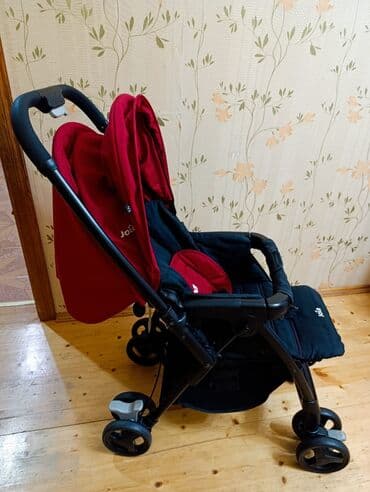 mutsy igo universal arabalar: Joie uşaq arabası - Rəng: qırmızı-qara - Təkərlər: 4 cüt təkər, ön — 2