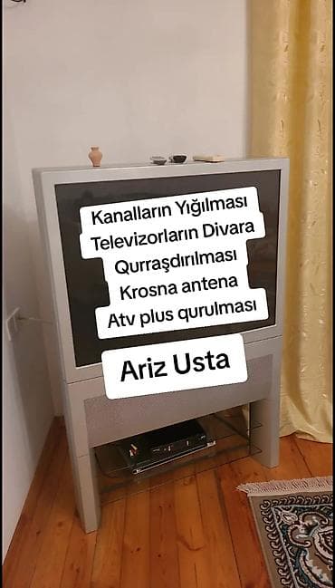 Krosnu ustası Televizor divar asılma qurraşdırılması Krosna antena