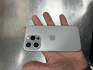 IPhone 15 Pro, 128 GB, White Titanium, Zəmanət, Simsiz şarj, Face ID — 3