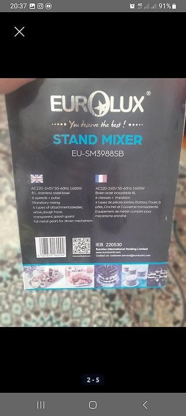 eurolux televizor: Mikser yeni — 4