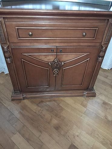 hündür stul: Klassik üslubda yemək otağı dəsti - Material: massiv ağacdan — 6