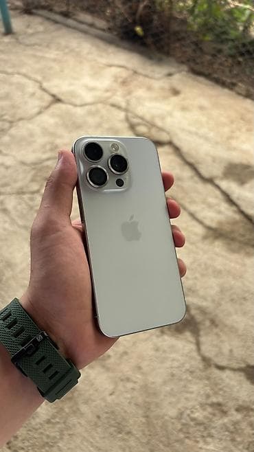 tv bu 2: IPhone 15 Pro, 256 GB, Ağ, Zəmanət, Simsiz şarj, Face ID — 1