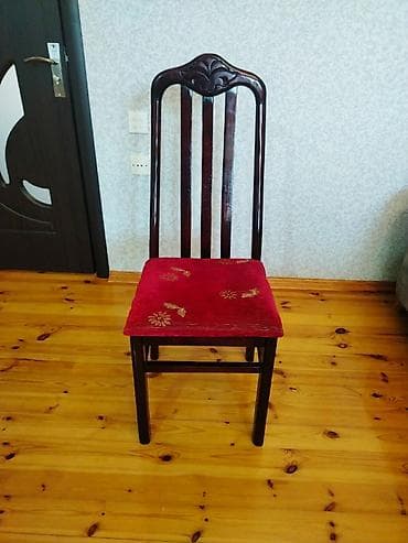 taxta: Yemək otağı dəsti – masа və stullar - Material: təbii ağac karkas — 3