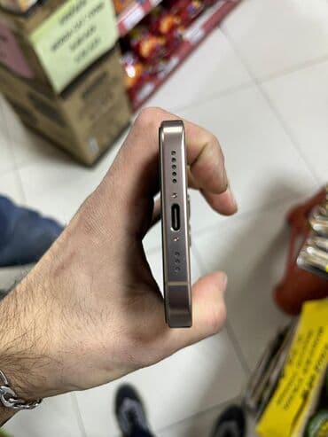 iphone ilkin odenissiz kredit: IPhone 16 Pro, 256 GB, Desert Titanium, Zəmanət, Barmaq izi, Simsiz şarj — 5