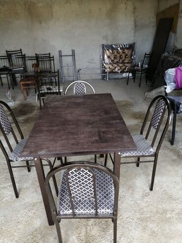 tap az masa ve oturacaqlar: Kuxna üçün masa və oturacaqlar desti, kafe və cayxana üçün stol stul — 18