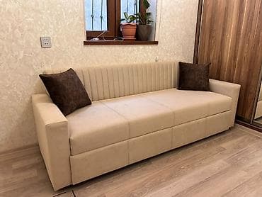 Bej rəngli transformasiya olunan divan - Minimalist, müasir dizayn