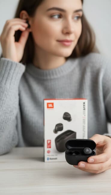 Yeni Simsiz (Bluetooth) Qulaqcıqlar, JBL, rəng - Boz