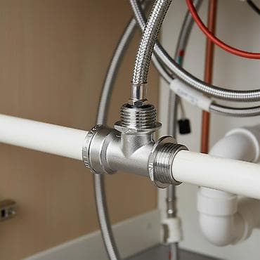 T formalı latun fitinq. Bu, su və qaz sistemlərində boruları