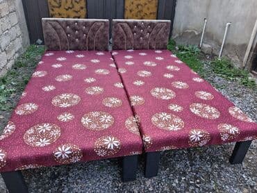 Təzə çarpayılar. 1 nəfərlik çarpayılar 60manat. 2 nəfərlik taxt — 20