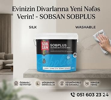 Akril Divar üçün boya, SOBSAN, 25 kq, Qoruma — 2