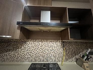 kukna mebelleri: Mətbəx mebeli dəsti – L formalı, ağ rəngli daş tipli stolüstü ilə — 5