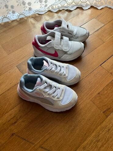 детские замшевые кеды: Uşaq idman ayaqqabıları – 2 cüt 1) Nike uşaq krossovkası - Rəng: ağ — 3