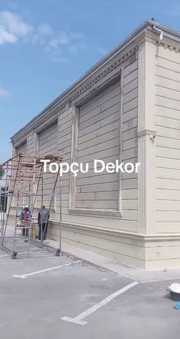 ev fasad rəngləri: Müxtəlif dizayn və ölçülərdə fasad daşları və dekorativ elementlər — 23