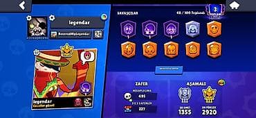 Brawl Stars hesabı – inkişaf etmiş profil və nadir məzmun - Kuboklar — 3