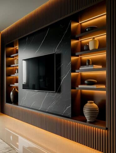 аренда помещения под ресторан кафе: Прямой ТВ стенд, С полками, Ламинат — 2