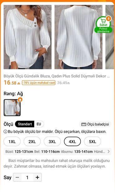 çəhrayı qadın köynəkləri: Geyimləri sehv ölçüdə sifariş edilib.Böyük bədəndilər.öz — 2