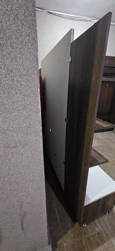 круглый стол трансформер: Б/у, Прямой ТВ стенд, С полками — 4