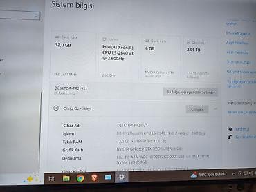 hdd 500gb: Salam gtx 1660 super 6g ekran karti var, 32gb ram, 250 ssd, 2 tb — 2