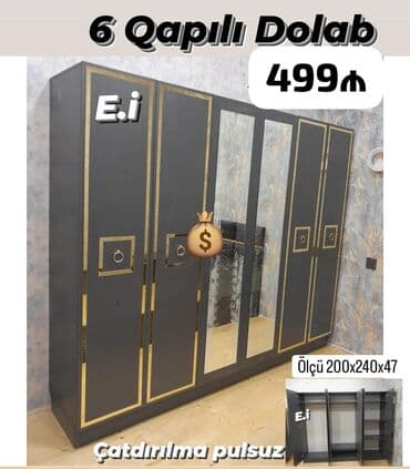 mətbəx üçün şkaf: Yeni, Açılan, Düz dolab, Qarderob, paltar dolabı — 1