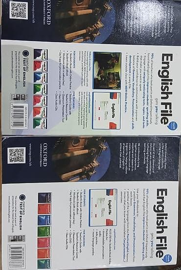 Kitablar və jurnallar: Hər iki kitab 7 azn.İstifadə olunmayıb. Məhsul: English File, Fourth — 2