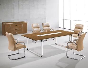 реклама офисной мебели: Məhsul: Ofis toplantı dəsti Təsvir: - Dördkünc toplantı masası: Təbii — 1