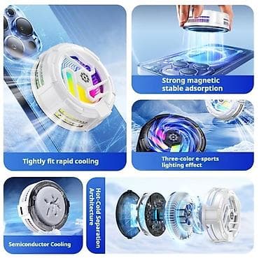 maqnit telefonlar kreditle: Smartfon üçün maqnitli yarımkeçirici soyuducu (Moonlight White)+ 4 — 3