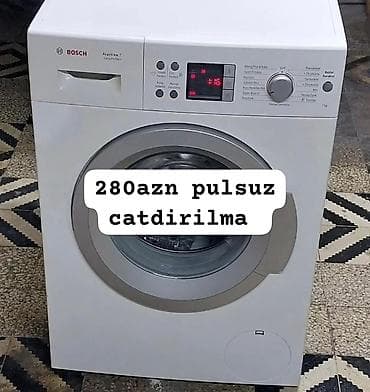 7 plas: Paltaryuyan maşın Bosch, 7 kq, Avtomat, Qurutmasız, Kredit yoxdur — 1