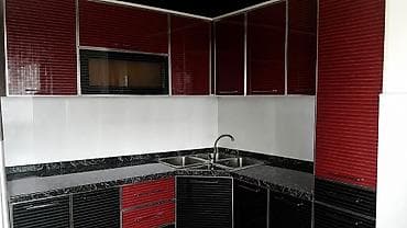 Mətbəx mebel dəsti – L formalı, qara-bordo rəng palitrası ilə Üstü lalafo.az -da Mətbəx mebel dəsti – L formalı, qara-bordo rəng palitrası ilə Üstü