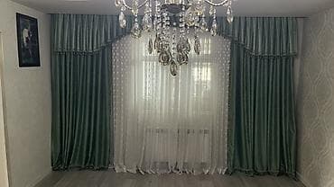 capsella perdeler: Zərif pərdə dəsti - Model: klassik salon dəsti – qalın pərdə + tül + — 1