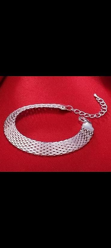 gümüş braslet: Bilərzik, Gümüş, 12 g, Ünvandan götürmə, Pulsuz çatdırılma, Ödənişli çatdırılma — 2