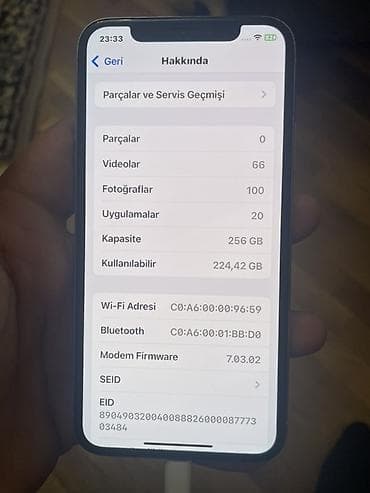 iphone x satilir: IPhone Xs, 256 GB, Gümüşü, Simsiz şarj, Face ID — 8