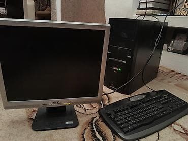 Masaüstü kompüter komplekti - Sistem bloku: qara ATX korpus, ön