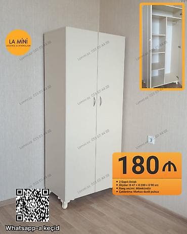 2 qapılı, Digər rəng, Açılan, Düz dolab